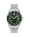 green with index · link bracelet stainless steel