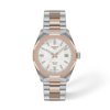 White mother-of-pearl dial · Grey and Rose Gold bracelet