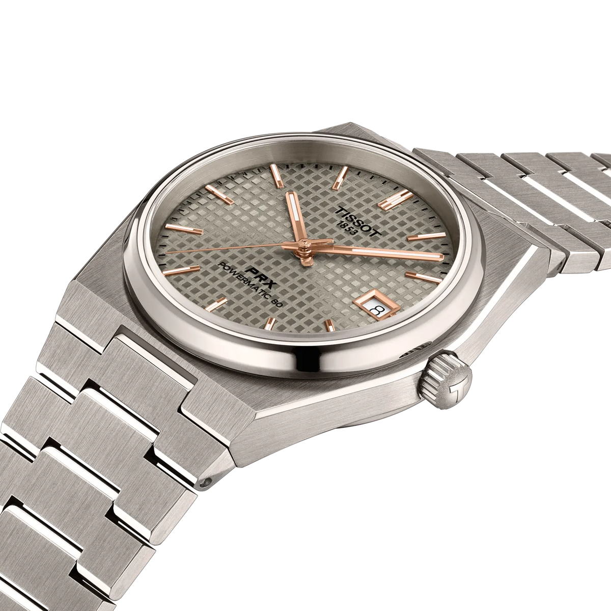Tissot PRX Titanium 38mm T137.807.44.061.00 — detail view
