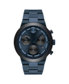 blue with index · blue ionic plated stainless steel link bracelet
