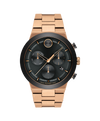 black with index · bronze PVD-finished stainless steel link bracelet