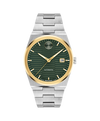 green with index · stainless steel link bracelet