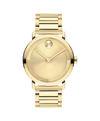 gold-toned metallic Museum with flat dot · pale gold ionic-plated stainless steel link bracelet