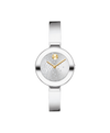 silver-toned metallic crystal Museum with flat dot · stainless steel bangle bracelet