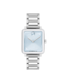 light blue Museum with flat dot · stainless steel link bracelet