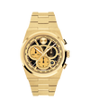 yellow light and black with index skeleton · link bracelet light gold ionic plated stainless steel