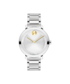 silver-toned metallic Museum with flat dot · stainless steel link bracelet