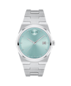 blue seafoam with index · stainless steel link bracelet