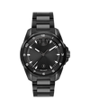 black with index with Arabic index · link bracelet black ionic plated stainless steel