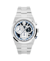 silver and blue with index skeleton · link bracelet stainless steel