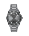 military grey with index with Arabic index · link bracelet grey ionic plated stainless steel