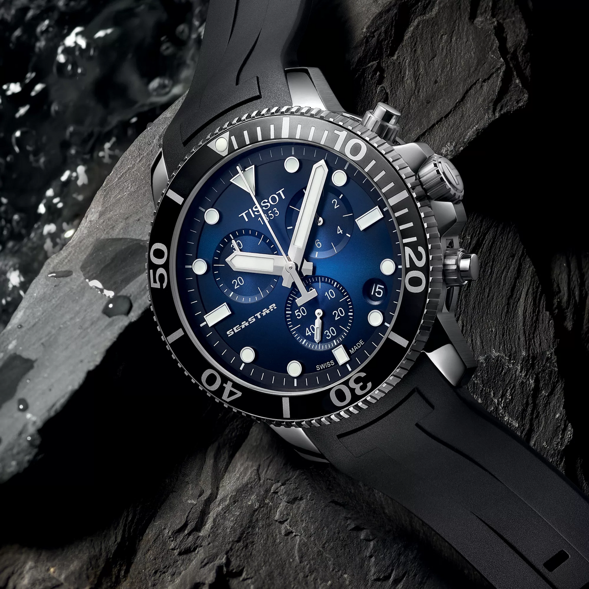 Tissot Seastar 1000 45.5mm T120.417.17.041.00 — detail view
