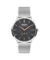charcoal grey with index · mesh bracelet stainless steel