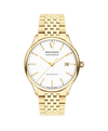 white with index · link bracelet light gold ionic plated stainless steel