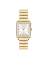 silver white with index with Arabic index · link bracelet light yellow gold ionic plated stainless steel