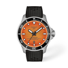Orange dial · Black strap