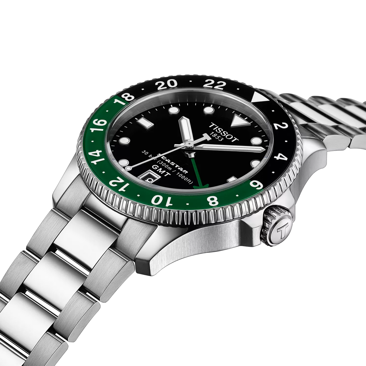 Tissot Seastar 1000 GMT 40mm T120.852.11.051.00 — detail view