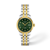 Green dial · Grey and Golden bracelet