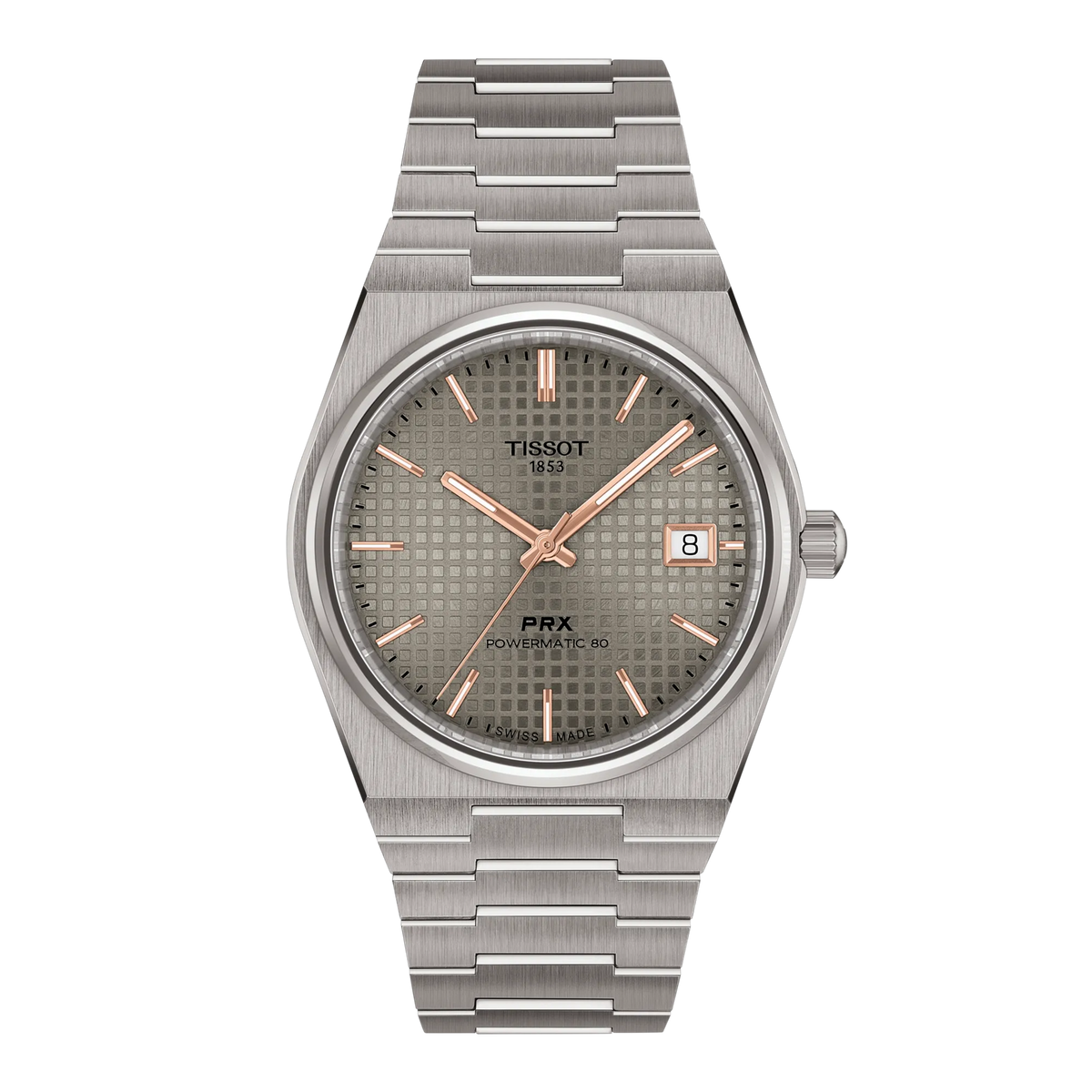 Tissot PRX Titanium 38mm T137.807.44.061.00 — detail view