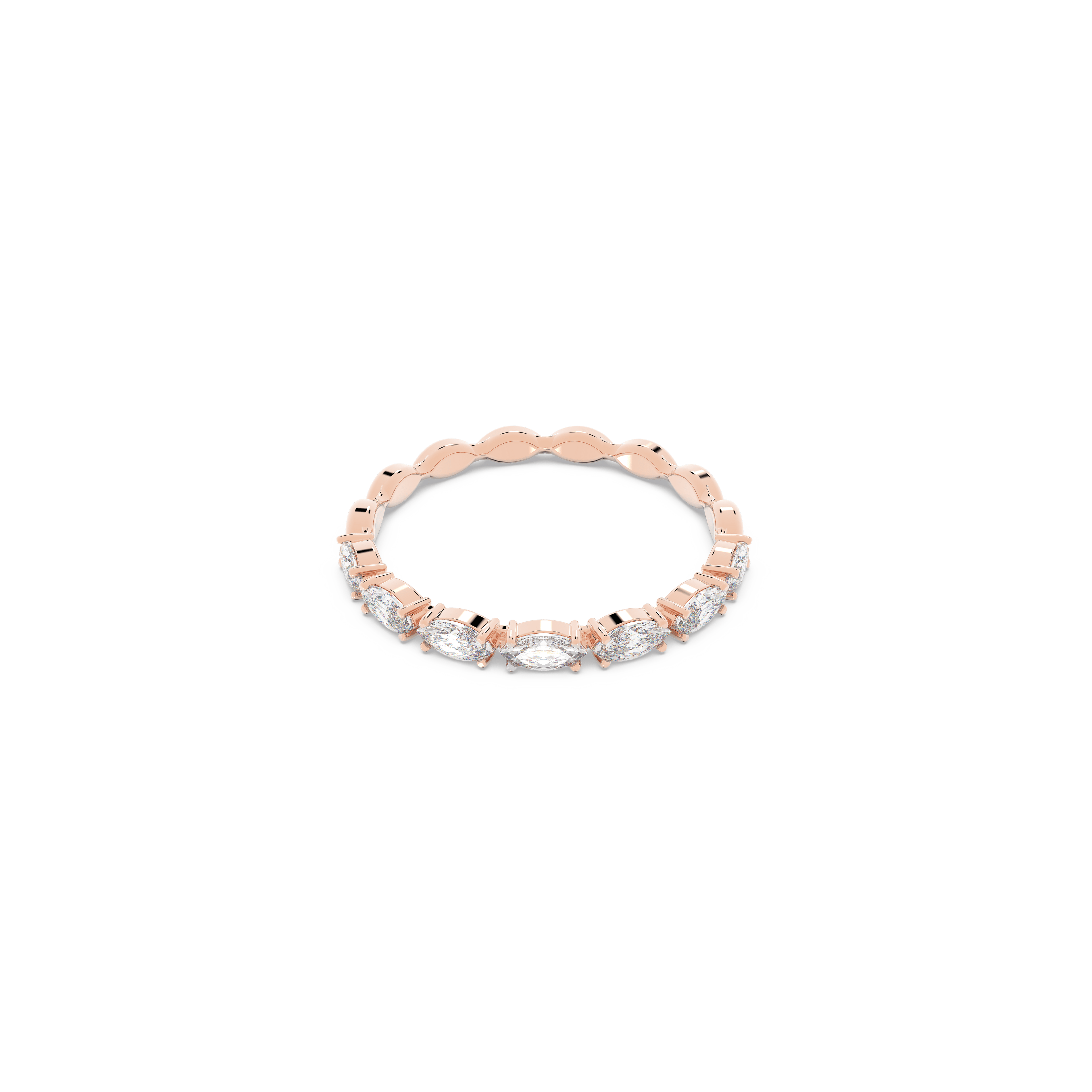 Swarovski Matrix Vittore ring, Marquise cut, White, 18K rose gold finish — article 5366573