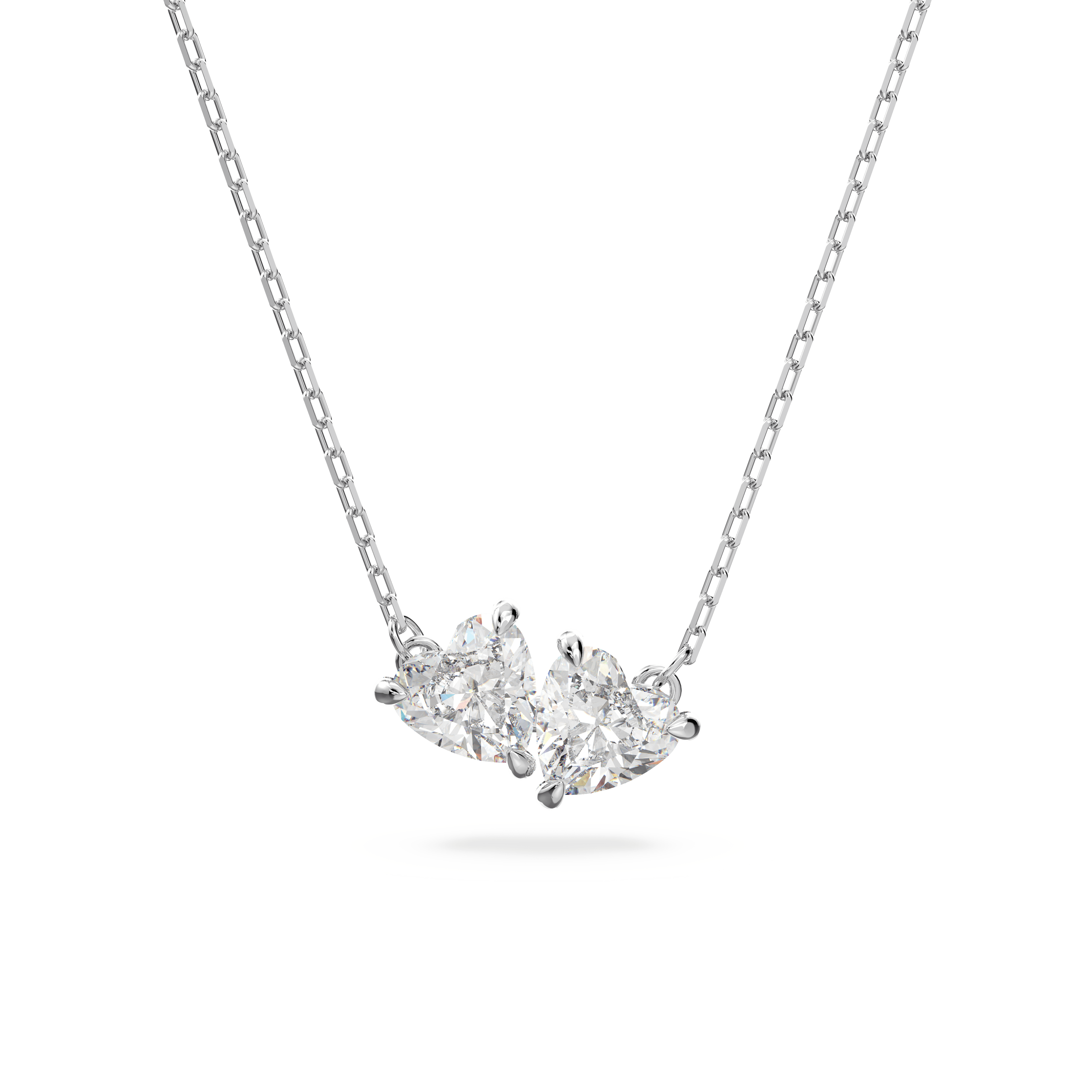 Swarovski Mesmera necklace, Heart, White, Rhodium plated — article 5517117