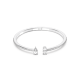 Mesmera cuff, Mixed cuts, White, Rhodium plated — article 5556912