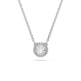 Una Angelic pendant, Round cut, Pavé, White, Rhodium plated — article 5636264