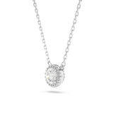 Una Angelic pendant, Round cut, Pavé, White, Rhodium plated — article 5636264