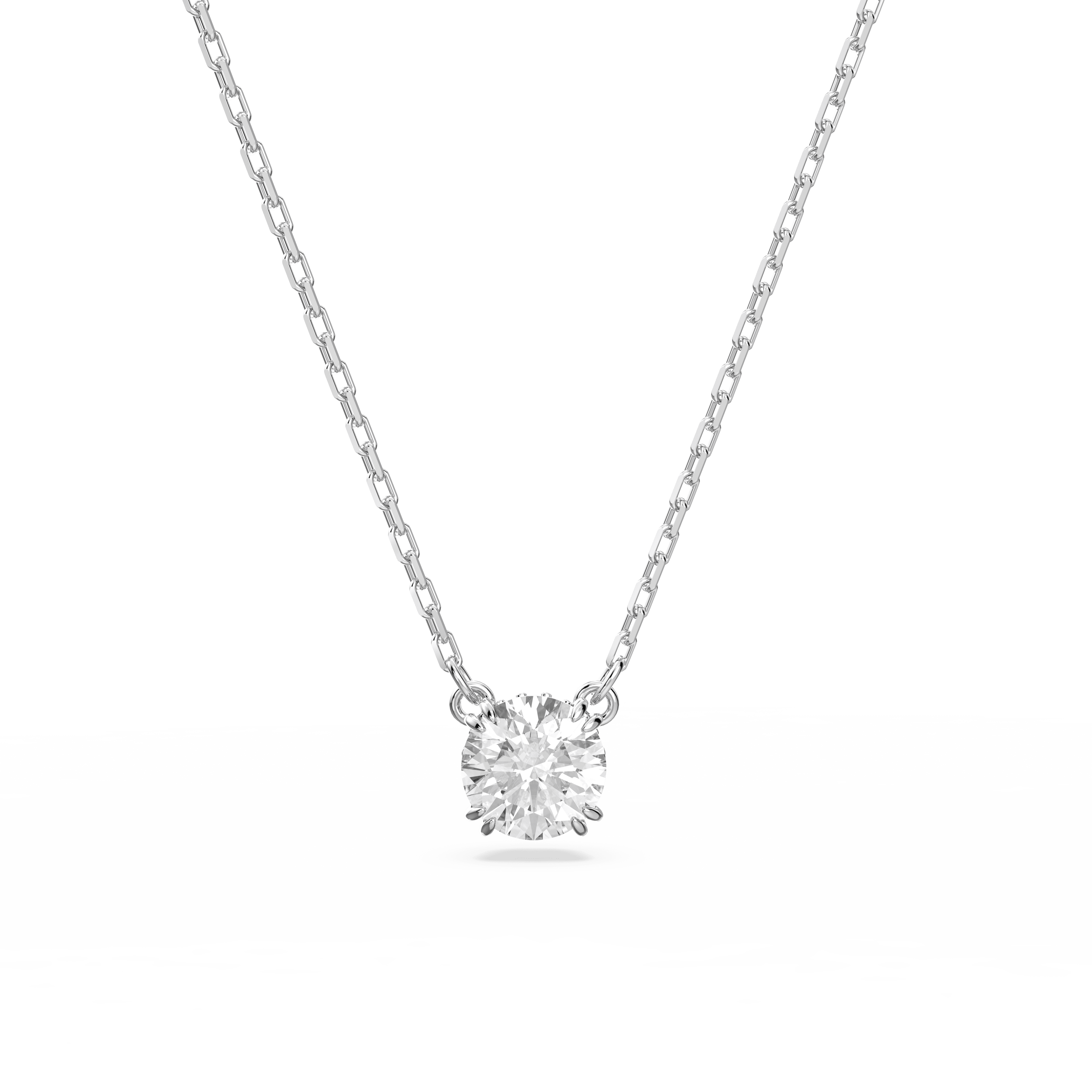 Swarovski Stilla pendant, Round cut, White, Rhodium plated — article 5636706