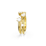 Constella ring, Set (2), Round cut, White, 18K gold finish — article 5640964