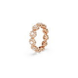 Una Angelic ring, Round cut, White, 18K rose gold finish — article 5642616