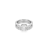 Stilla ring, Set (2), Round cut, White, Rhodium plated — article 5649213