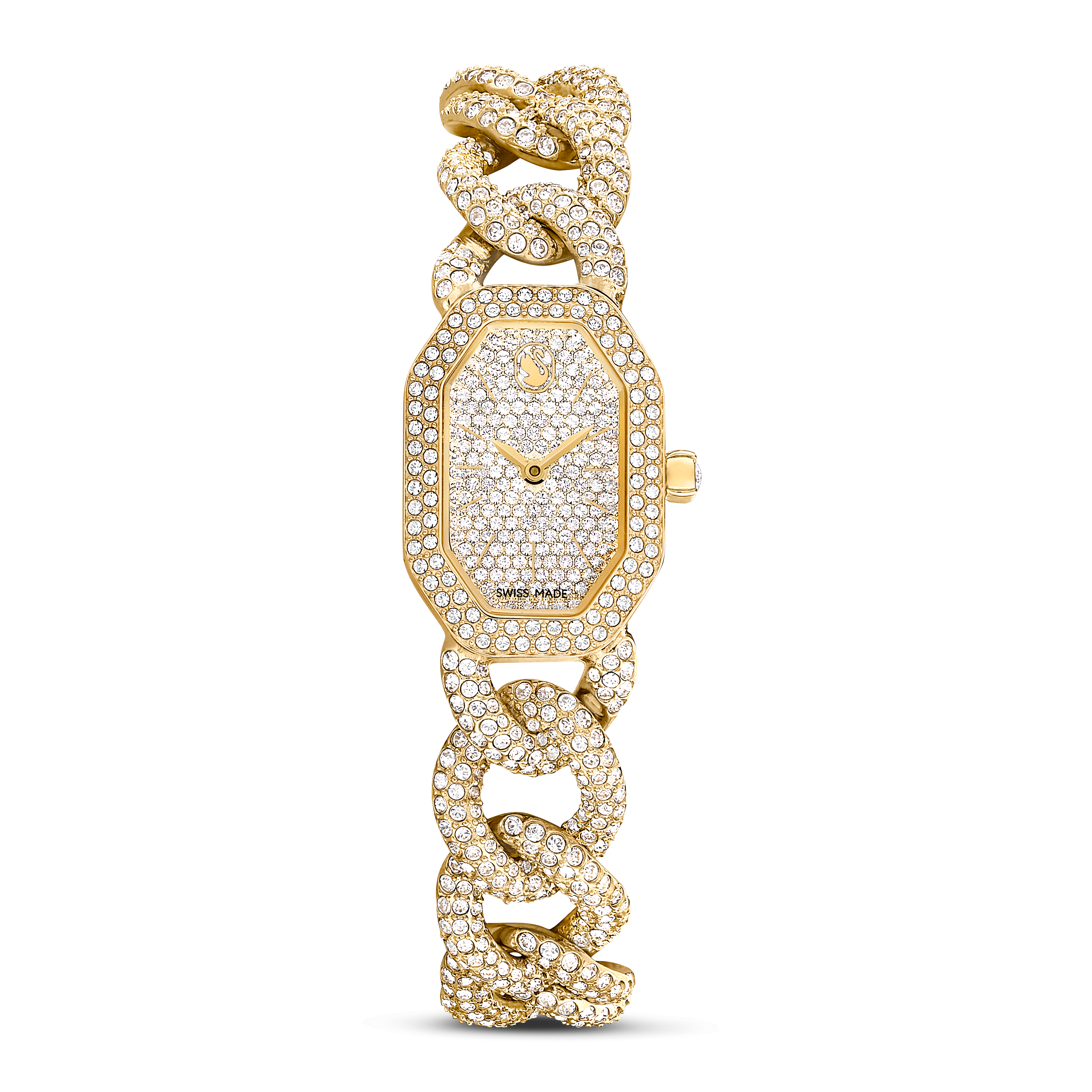 Swarovski Dextera chain watch, Swiss Made, Crystal bracelet, Gold tone, Gold-tone finish — article 5668854