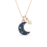 Sublima pendant, Crystal pearl, Moon, Multicolored, 18K rose gold finish — article 5671585