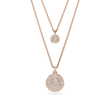 Sublima layered pendant, White, 18K rose gold finish — article 5683449