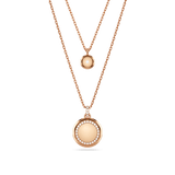 Sublima layered pendant, White, 18K rose gold finish — article 5683449