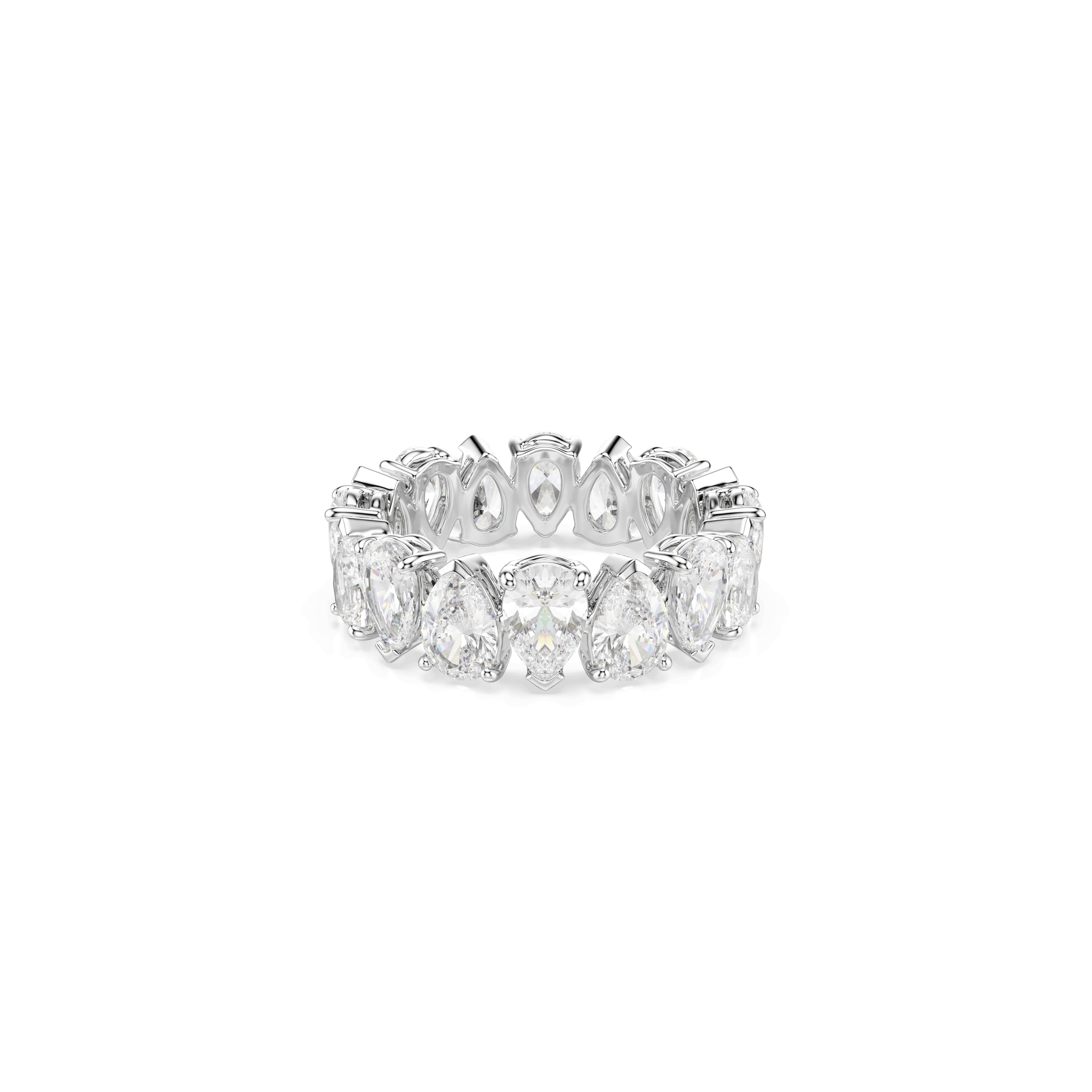 Swarovski Matrix Vittore ring, Pear cut, White, Silver-tone finish — article 5689469