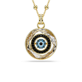 Symbolica pendant, Evil eye, Medium, Multicolored, 18K gold finish — article 5692166