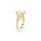 Stilla cocktail ring, Square cut, Pavé, White, 18K gold finish — article 5693502