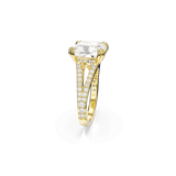 Stilla cocktail ring, Square cut, Pavé, White, 18K gold finish — article 5693503