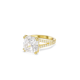 Stilla cocktail ring, Square cut, Pavé, White, 18K gold finish — article 5693505