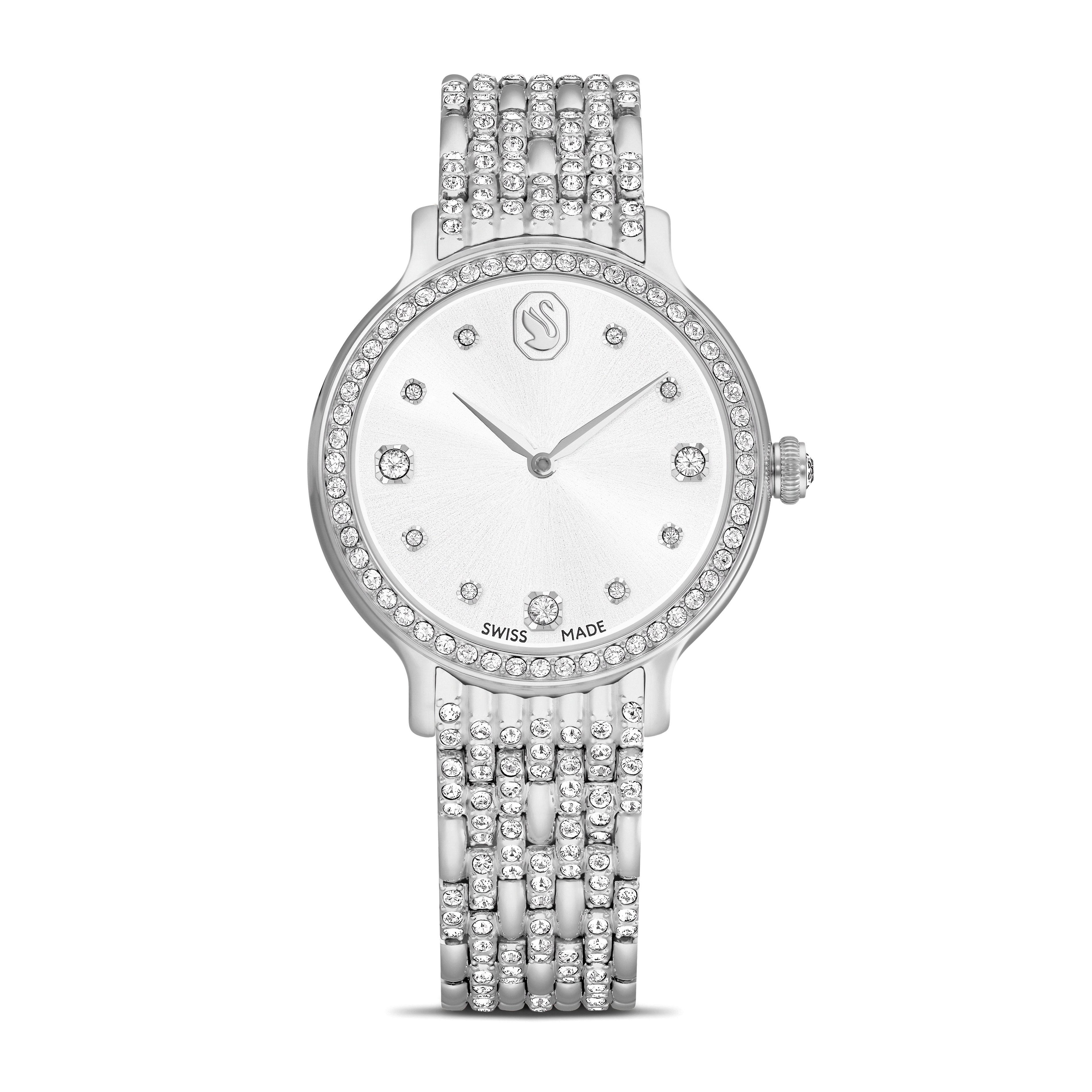 Swarovski Imber watch, Swiss Made, Metal bracelet, Silver tone, Stainless Steel — article 5693634