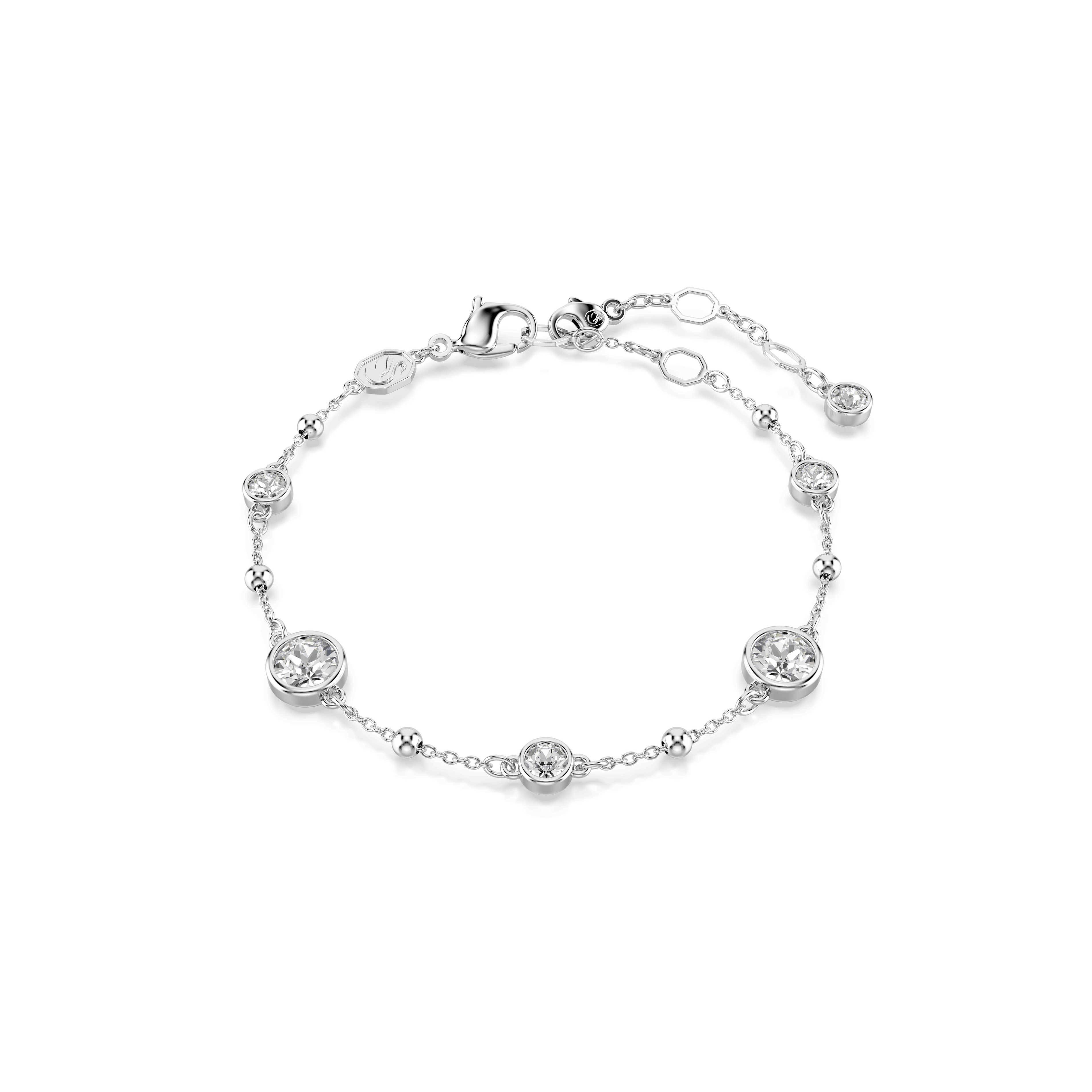 Swarovski Imber bracelet, Round cut, White, Rhodium plated — article 5696079