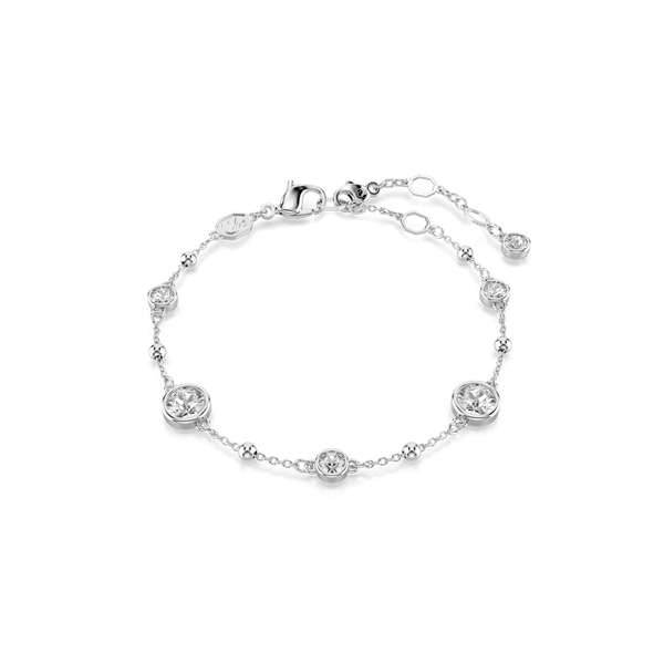 Imber bracelet, Round cut, White, Rhodium plated — article 5696079