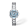 Blue mother-of-pearl dial · Grey bracelet