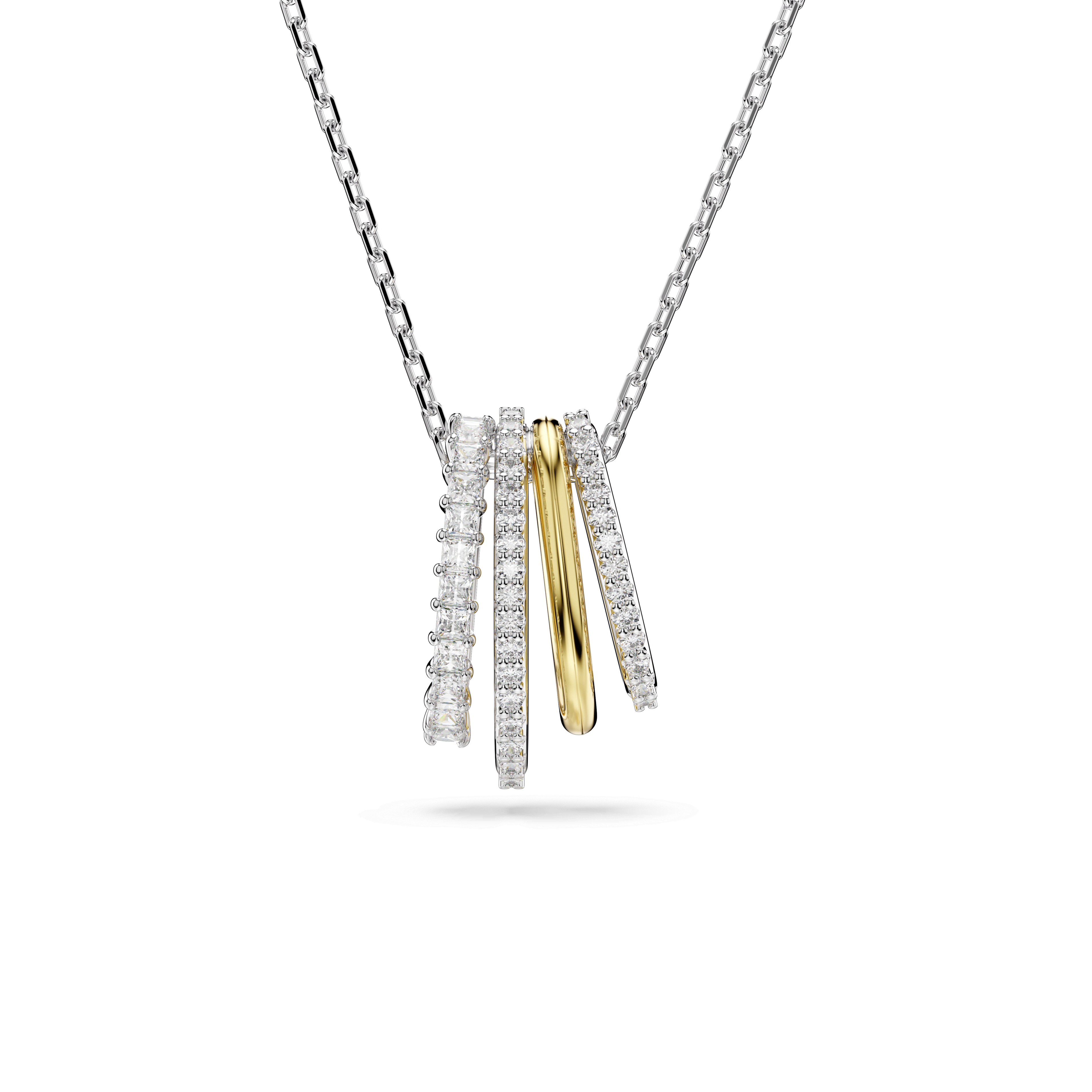 Swarovski Hyperbola pendant, Mixed cuts, White, Mixed metal finish — article 5701589