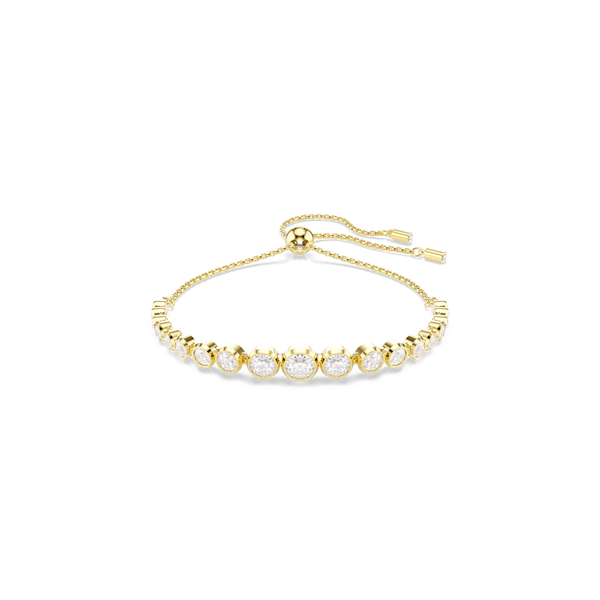 Imber bracelet, Mixed round cuts, White, 18K gold finish — article 5705450