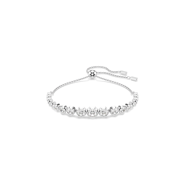 Imber bracelet, Mixed round cuts, White, Rhodium plated — article 5705451