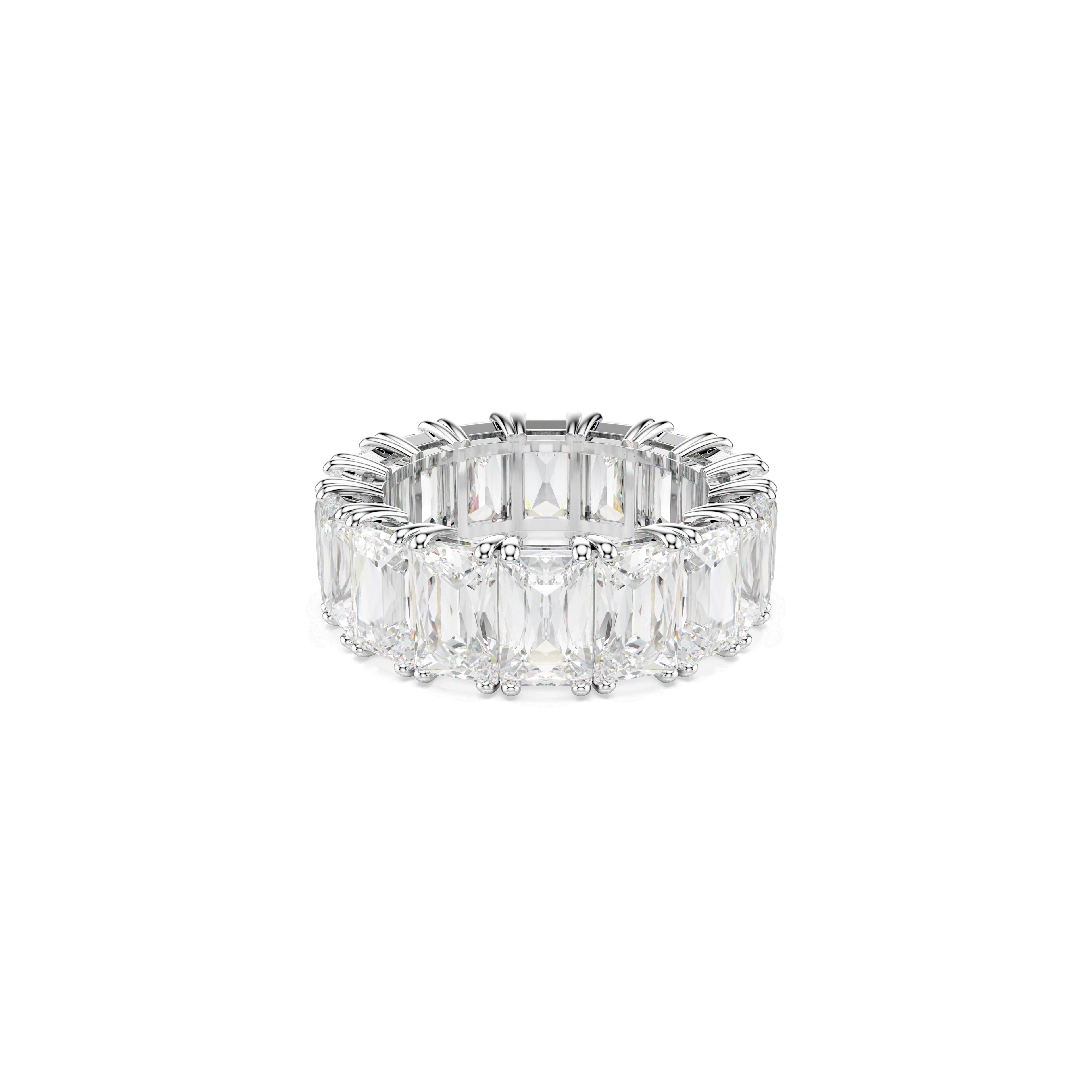 Swarovski Matrix Vittore ring, Baguette cut, White, Rhodium plated — article 5709277