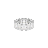 Matrix Vittore ring, Baguette cut, White, Rhodium plated — article 5709278
